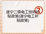 遂宁二级电工技师补贴政策(遂宁电工补贴政策)