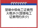 楚雄中级电工证费用大概多少(楚雄电工证费用约多少)