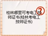 桂林哪里可考电工技师证书(桂林考电工技师证书)