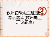 钦州初级电工证理论考试题库(钦州电工理论题库)