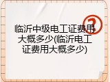 临沂中级电工证费用大概多少(临沂电工证费用大概多少)