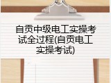 自贡中级电工实操考试全过程(自贡电工实操考试)