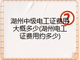 湖州中级电工证费用大概多少(湖州电工证费用约多少)
