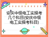 安庆中级电工实操考几个科目(安庆中级电工实操考科目)