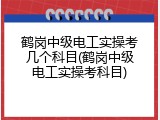 鹤岗中级电工实操考几个科目(鹤岗中级电工实操考科目)