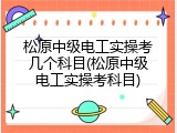 松原中级电工实操考几个科目(松原中级电工实操考科目)