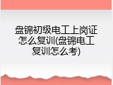 盘锦初级电工上岗证怎么复训(盘锦电工复训怎么考)