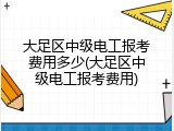 大足区中级电工报考费用多少(大足区中级电工报考费用)