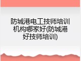 防城港电工技师培训机构哪家好(防城港好技师培训)