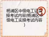 杨浦区中级电工证实操考试内容(杨浦区中级电工实操考试内容)