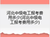 河北中级电工报考费用多少(河北中级电工报考费用多少)
