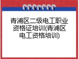 青浦区二级电工职业资格证培训(青浦区电工资格培训)
