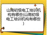 山南初级电工培训机构有哪些(山南初级电工培训机构有哪些)
