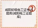 咸阳初级电工证考试题库(咸阳电工证题库)