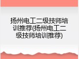 扬州电工二级技师培训推荐(扬州电工二级技师培训推荐)