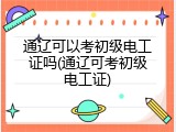 通辽可以考初级电工证吗(通辽可考初级电工证)