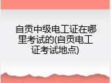 自贡中级电工证在哪里考试的(自贡电工证考试地点)