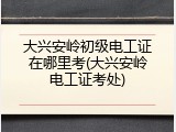 大兴安岭初级电工证在哪里考(大兴安岭电工证考处)
