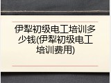 伊犁初级电工培训多少钱(伊犁初级电工培训费用)