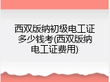 西双版纳初级电工证多少钱考(西双版纳电工证费用)