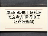 漯河中级电工证成绩怎么查询(漯河电工证成绩查询)