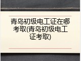 青岛初级电工证在哪考取(青岛初级电工证考取)