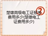 楚雄高级电工证报考费用多少(楚雄电工证费用多少)