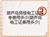 葫芦岛高级电工证报考费用多少(葫芦岛电工证费用多少)