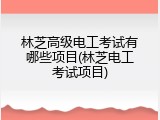 林芝高级电工考试有哪些项目(林芝电工考试项目)