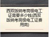 西双版纳考高级电工证需要多少钱(西双版纳考高级电工证费用高)