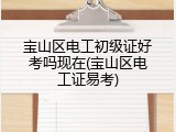 宝山区电工初级证好考吗现在(宝山区电工证易考)