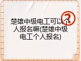 楚雄中级电工可以个人报名嘛(楚雄中级电工个人报名)