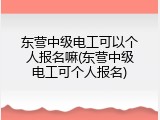 东营中级电工可以个人报名嘛(东营中级电工可个人报名)