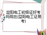 益阳电工初级证好考吗现在(益阳电工证易考)