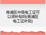 青浦区中级电工证可以领补贴吗(青浦区电工证补贴)