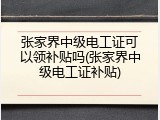 张家界中级电工证可以领补贴吗(张家界中级电工证补贴)