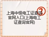 上海中级电工证查询官网入口(上海电工证查询官网)