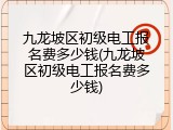 九龙坡区初级电工报名费多少钱(九龙坡区初级电工报名费多少钱)