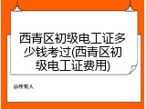 西青区初级电工证多少钱考过(西青区初级电工证费用)