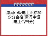 漯河中级电工职称多少分合格(漯河中级电工合格分)