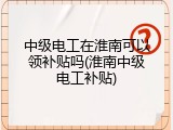 中级电工在淮南可以领补贴吗(淮南中级电工补贴)